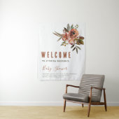 Boho Baby Shower Groenery Rustieke Lieve Wandkleed (In situ)