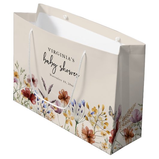 Boho Baby shower Groot Cadeauzakje (Voorkant Gekanteld)