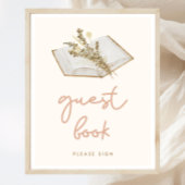 Boho Baby shower Guest Book Sign Poster