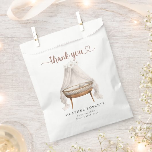 Boho Baby shower gunst tas neutraal dank u Bedankzakje (Geknipt)