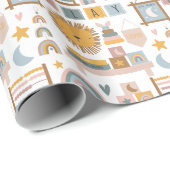 boho-Baby shower-inpakpapier | wilde Cadeaupapier (Rol Hoek)