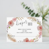 Boho Baby shower Inschrijving Kaart (Staand voorkant)