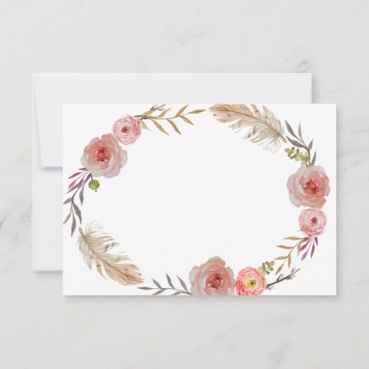 Boho Baby shower Inschrijving Kaart (Achterkant)