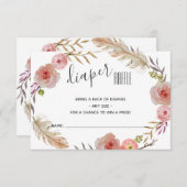 Boho Baby shower Inschrijving Kaart (Voorkant / Achterkant)