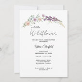 Boho Baby Shower Invitation Card Floral Watercolor Kaart (Voorkant)