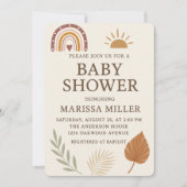 Boho Baby Shower Invitation Kaart (Voorkant)