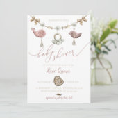 Boho Baby shower Invitation Macrame Baby shower Kaart (Staand voorkant)