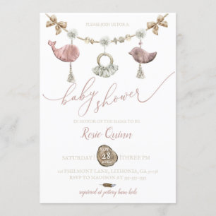 Boho Baby shower Invitation Macrame Baby shower Kaart