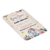 Boho Baby Shower Invitation – Modern & Stylish Magneet (Rechterzijde)