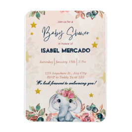 Boho Baby Shower Invitation – Modern & Stylish Magneet