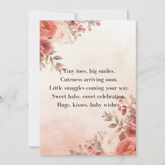 Boho Baby Shower Invite Pastel Theme Kaart (Voorkant)