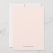 Boho Baby shower is een meisje roze bloemenpampa's Kaart (Achterkant)