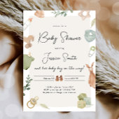 Boho Baby shower Jongen Neutrale Kleding Rustiek Kaart
