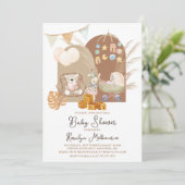 Boho Baby shower Kaart (Staand voorkant)