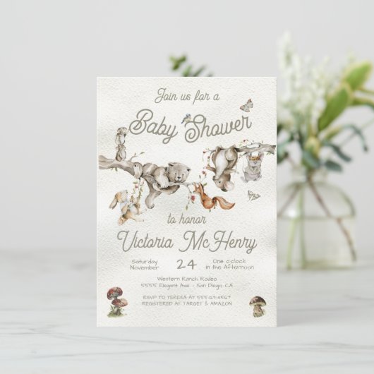 Boho Baby shower Kaart (Staand voorkant)