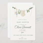 Boho-Baby shower Kaart (Voorkant / Achterkant)