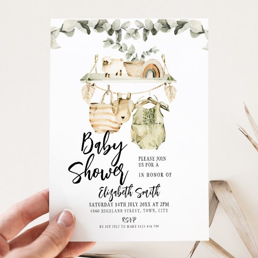 Boho Baby shower Kaart