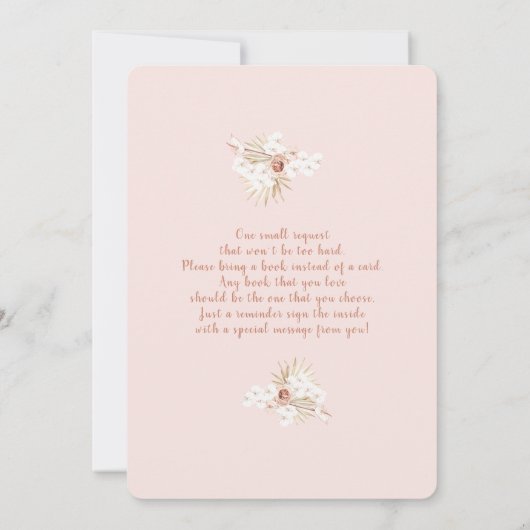 Boho Baby shower Kaart (Achterkant)