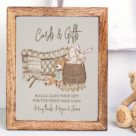 Boho Baby Shower Kaarten en Cadeaus Nursery Thema Poster