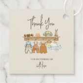 Boho Baby shower kwekerij thema Dank u Bedankjes Labels (Achterkant)