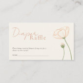 Boho Baby Shower Luier Raffel Ticket Informatiekaartje (Voorkant)