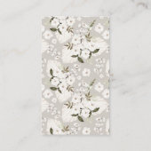 Boho Baby shower Luier Raffle Kaart Neutraal Flor (Achterkant)