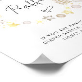 Boho Baby shower Luier Raffle Teken Poster (Hoek)