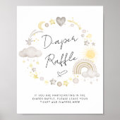 Boho Baby shower Luier Raffle Teken Poster (Voorkant)