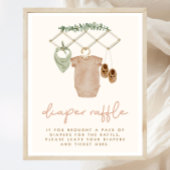 Boho Baby shower Luier Raffle Teken Poster