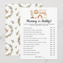 Boho Baby Shower | Mama of Papa Spel Kaart