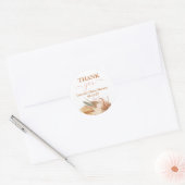 Boho Baby shower Meisje Classic Ronde Sticker (Envelop)