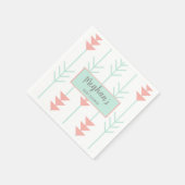 Boho-Baby shower | Mint Green en Peach Arrow Servet (Hoek)