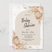 Boho Baby shower Modern Arch Invitation Kaart (Voorkant)