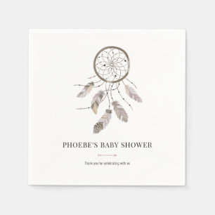 Boho Baby shower Moderne Waterverf Party Paper Servet