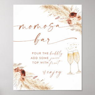Boho Baby Shower Momosa Bar Bord Mimosa Bar Bord Poster