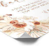 Boho Baby shower Momosa Bar Sign | Pampas Grass Poster (Hoek)