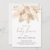 Boho Baby shower Neutral Spring Party Invitation Kaart (Voorkant)