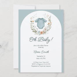 Boho Baby shower Oh Baby Boy Garland Rustiek Kaart