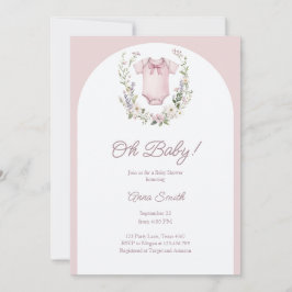 Boho Baby shower Oh Baby Girl Garland Rustiek Kaart