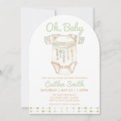 Boho Baby shower Oh Baby Invitation Kaart (Voorkant)
