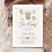 Boho Baby shower Oh Baby Jongen Kleding Rustiek Kaart