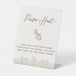 Boho Baby shower Pacifier Hunt Reclamebord Met Voetstuk