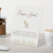 Boho Baby shower Pacifier Hunt Reclamebord Met Voetstuk (Insitu)
