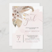 BOHO-BABY SHOWER, PAMPAS GRASS, BABY (Voorkant / Achterkant)