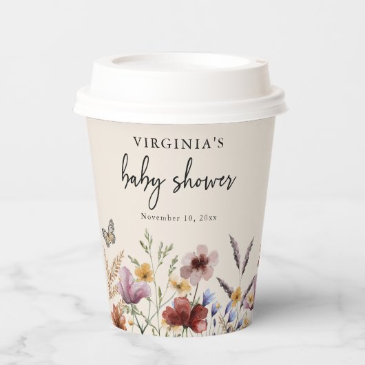 Boho Baby shower Papieren Bekers (Voorkant)