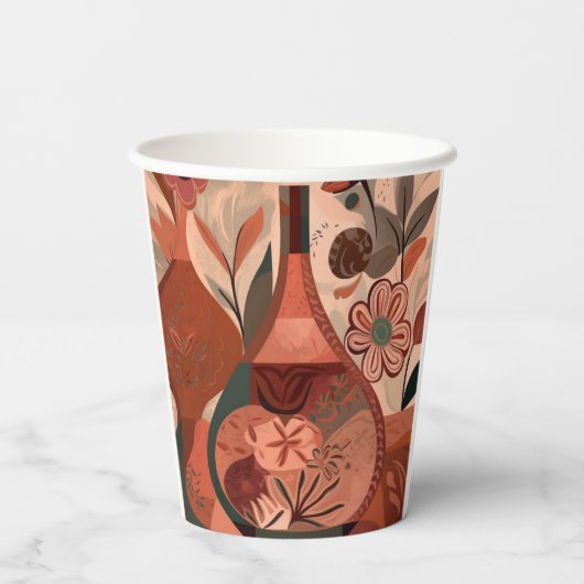 boho-baby shower papieren bekers (Achterkant)