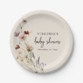 Boho Baby Shower Papieren Bord (Voorkant)