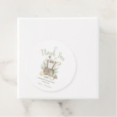 Boho Baby shower Party Circle Bedankt Label (In situ)