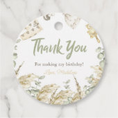 Boho Baby shower Party Circle Bedankt Label (Voorkant)