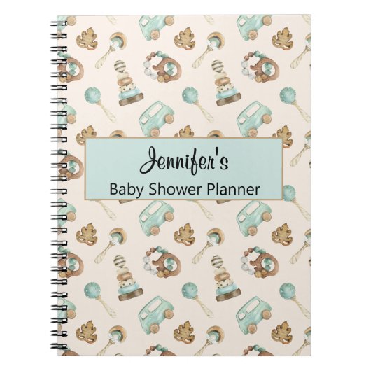 Boho Baby shower Planner-Keepsake  speelgoed Notitieboek (Voorkant)